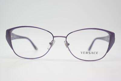 Brille Versace 1196 Violett Silber Oval Brillengestell eyeglasses Neu