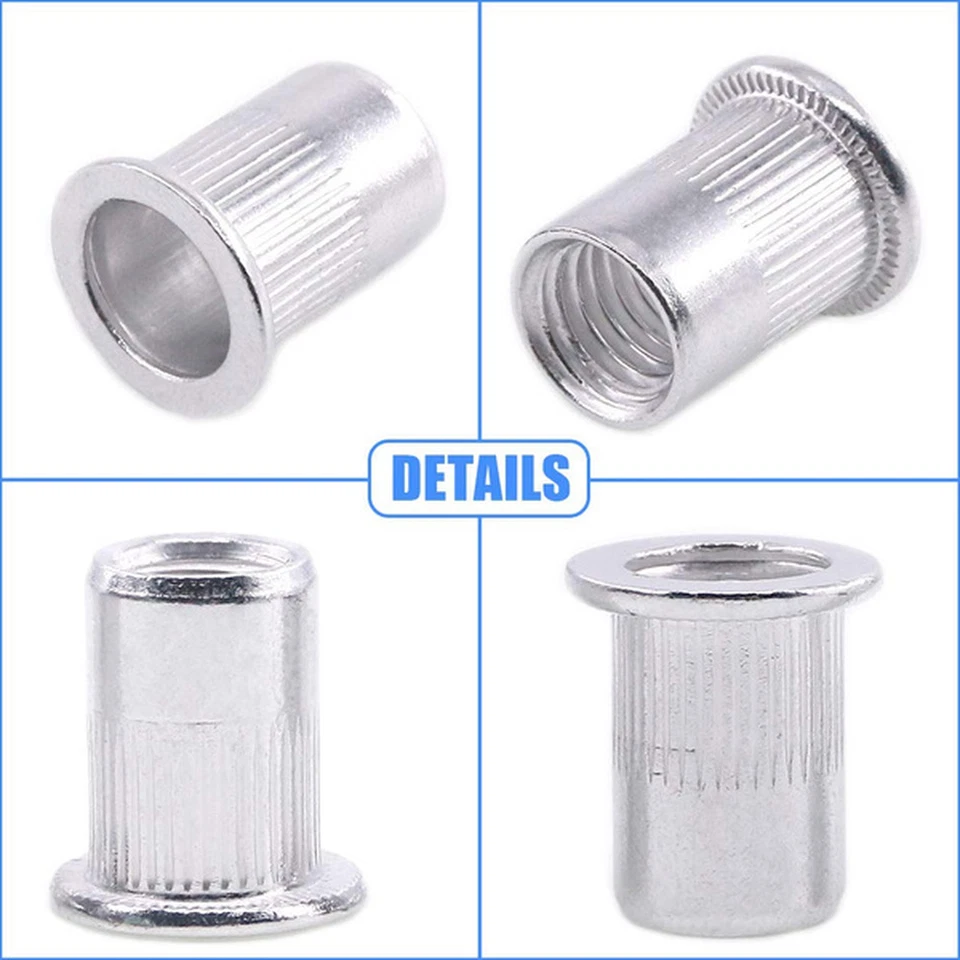 100x Alu Blindnietmuttern M3-M10 Nietmuttern Gewindeniete Nieten Einziehmutter - Bild 4 von 4