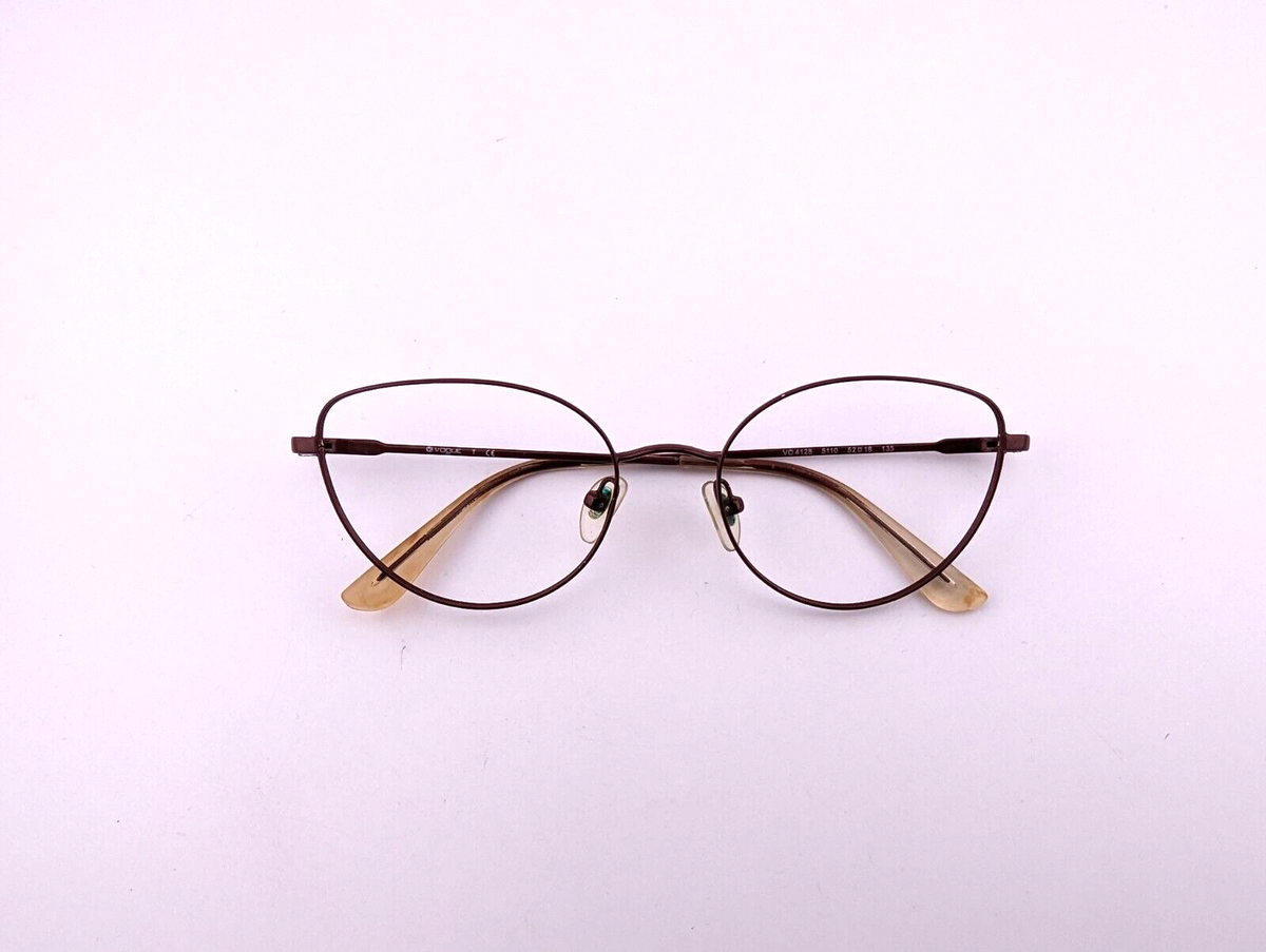 Vogue Eyeglasses, Frames Only, VO4128 5110, 52-18-135, Metal, Red