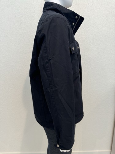 Cole Haan Trucker Jacket Large Full Zip Navy EUC Canvas Spring Rain $250 MSRP - Picture 8 of 19