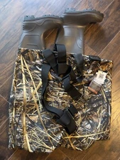 HISEA Waterproof Chest Waders Nylon PVC Rubber Bootfoot Fishing & Hunting Waders