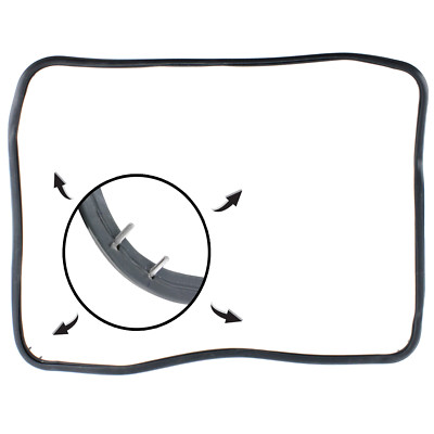 Backofentürdichtung + Eckclips für Samsung BF1N6G123 BF62CBST BF62CBST/XEU 460mm