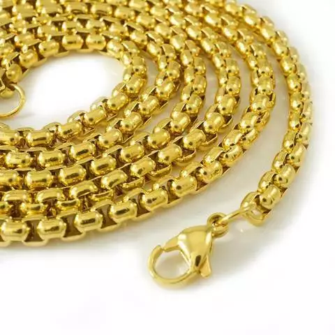 18k gold box chain 20 inch deals