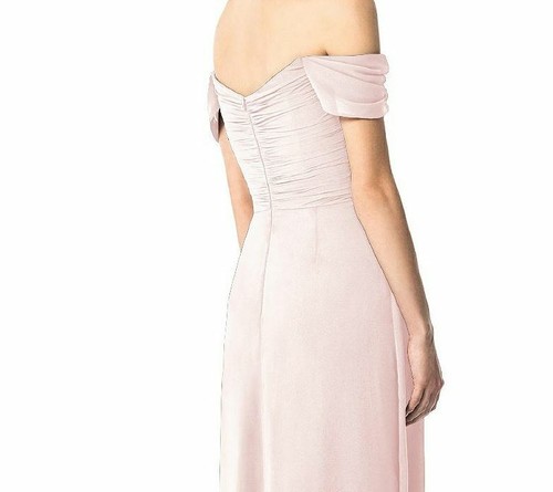 Dessy 2844...Full length, off the shulder Dress....Blush...Size 0...NWT - Picture 4 of 6