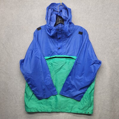 PATAGONIA Mens M Lightweight Pullover Nylon Tone Windbreaker Jacket  Blue/Green