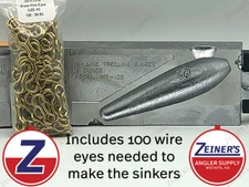 3141 New Do-It In Line Trolling Sinker Mold INT-12B 12 oz Inc 100 #3 Wire Eyes