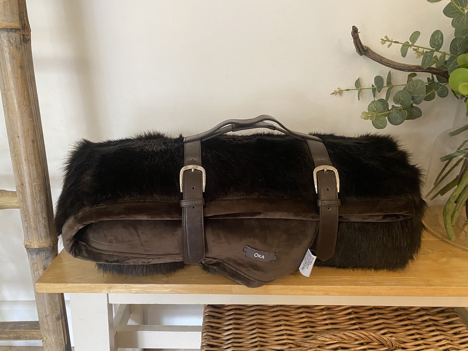 OKA Luxury Large Quality Brown Faux Fur Throw £325 200x150cm eBay