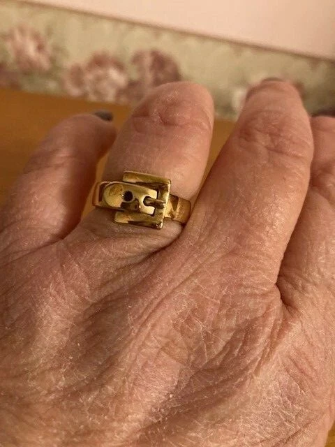 Michael Kors Gold Tone Belt Ring Adorable