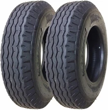 Set 2 of ZEEMAX Heavy Duty 7-14.5 Trailer Tires 12 Ply Load Range F