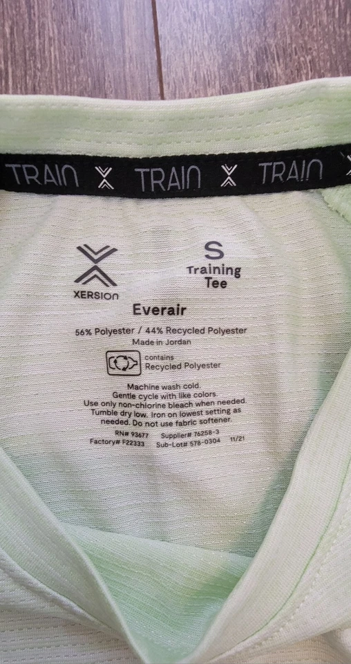 Camiseta de Entrenamiento Xersion Everair Camiseta Verde Cuello Redondo Manga Corta Mujer Talla S Foto 2 de 4