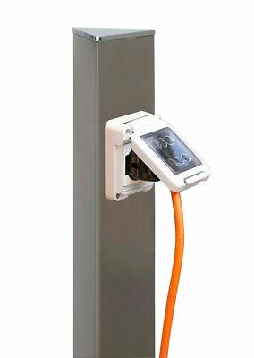 Colortap Elektrosäule für den Aussenbereich - Außensteckdose-  Dove Grey