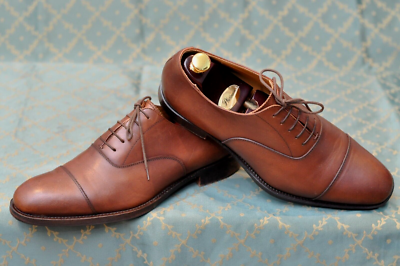 J. Lindeberg men Hazelnut Brown Calf Cap Toe oxfords shoes  display picture 3