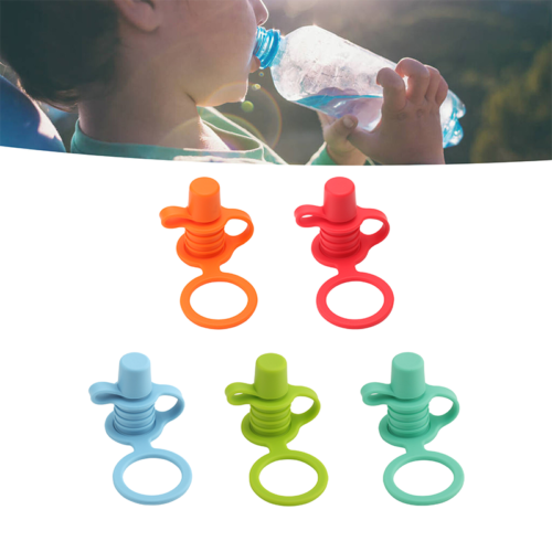 Botellas de silicona para bebé pico superior pezón biberón de agua tapa adaptador suave portátil - Imagen 1 de 23