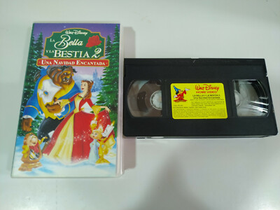 La Bella y la Bestia 2 Navidad Encantada Disney - VHS Cinta Español - 3T