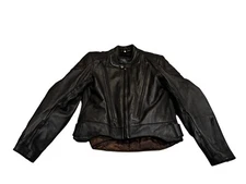 First Gear S Pilot Black Leather Jacket With Thermoliner Size 44 Motorcycle