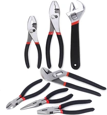 7-Piece Utility Pliers and  Set, Includes 8" Adjustable , 8" Groove Joint, 8" &
