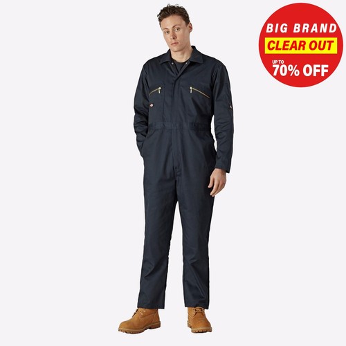Dickies Redhawk Mens Work Protection Boiler Suit Coveralls Navy