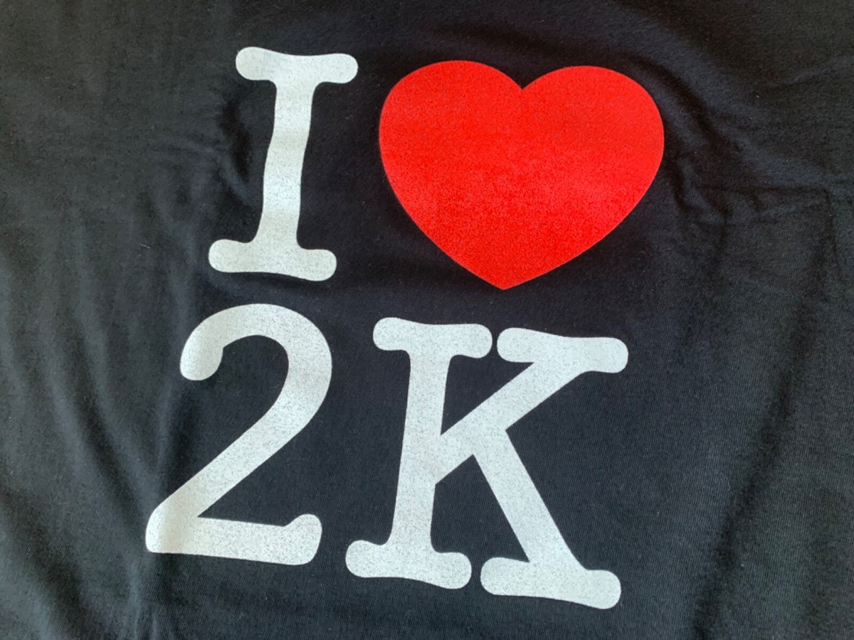 2K Games T Shirt I Love Heart black Mens Medium M NBA2K