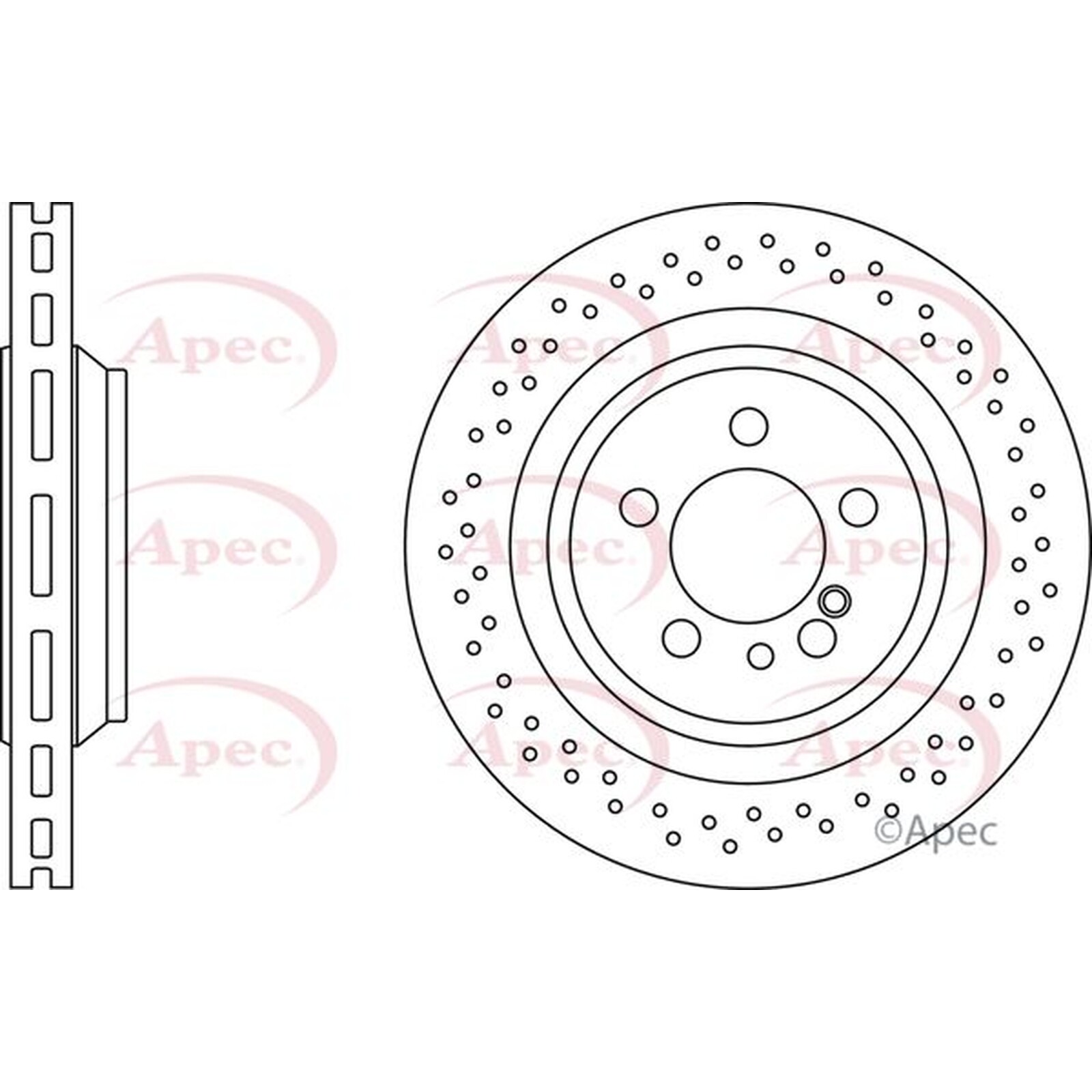 Apec Rear Brake Disc (DSK3007) - OE High Quality Precision Engineered Part