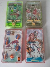 Vintage 70s Plastic Handheld Sports Action Games Tomy Bluebox Marx All Complete 