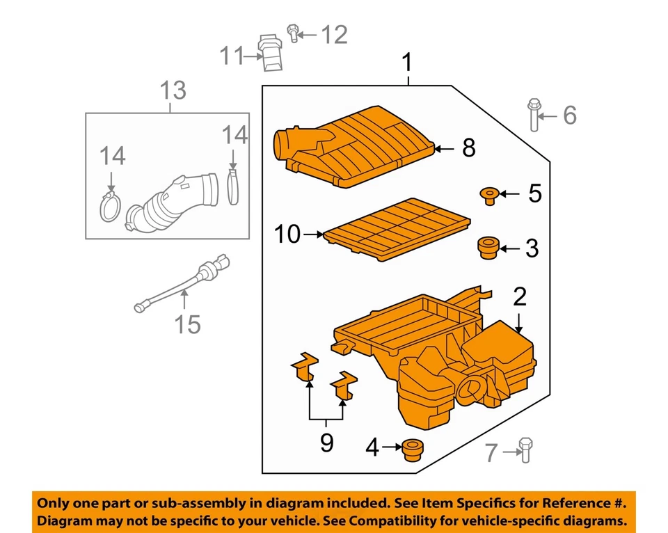 2007 2008 2009 2010 Pontiac Solstice OEM Air Cleaner 2.0L - Image 3 of 4