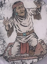 Vintage Native American Stone Plaque Shapes Of Clay By Stan Handmade Signed/30a