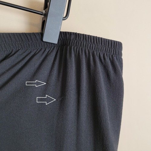 Eileen Fisher taglia L pantaloni in seta gamba dritta larghi vita elastica neri - Foto 9 di 12