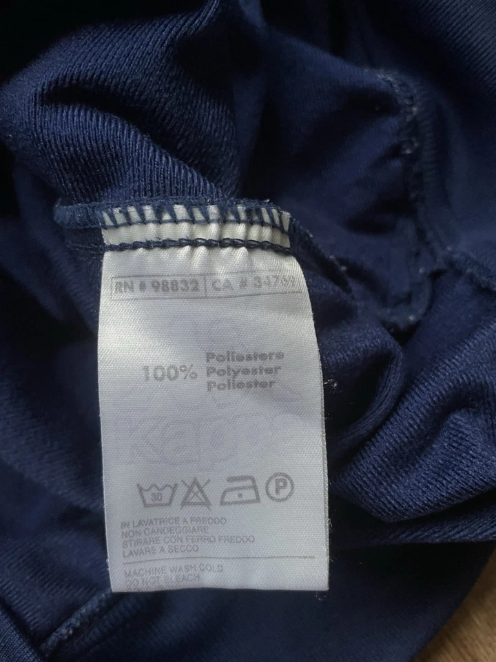 Kappa XL Blanco Azul Chándal Chaqueta Deporte Fútbol Calentamiento Logo Pantalones Informales Foto 4 de 4