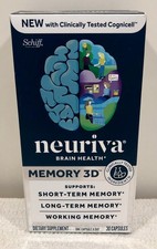    SCHIFF Neuriva Memory 3D Brain Health Nootropic S L Term Working AUTHENTIC   