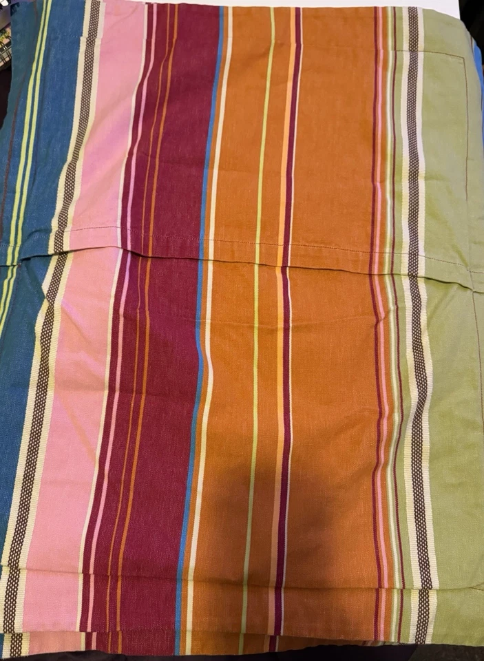 Juego de funda nórdica Pottery Barn Pura Vida colorida a rayas algodón pesado reina/completo Foto 2 de 4