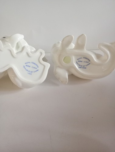 Royal Osbourne Bone China Set of 4 Figures Elephants, Seals, Mice, Rabbits. - Picture 10 of 11