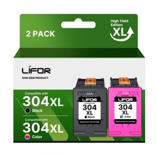 304XL Printer Ink 304 XL Ink Cartridges Combo Pack Replacement for HP 304 Ink...