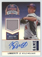 Kyle Molnar 2015 Panini USA Stars & Stripes Game Gear Signatures Longevity Auto