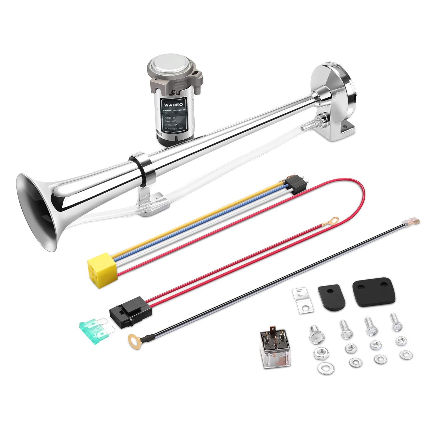 Avertisseur pneumatique 12V 118db avec trompette en acier inoxydable et compresseur thermique
