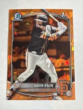 2025 1st Bowman Draft Chrome Sapphire Orange Ref Gavin Kilen 02/25 RC SSP Giants