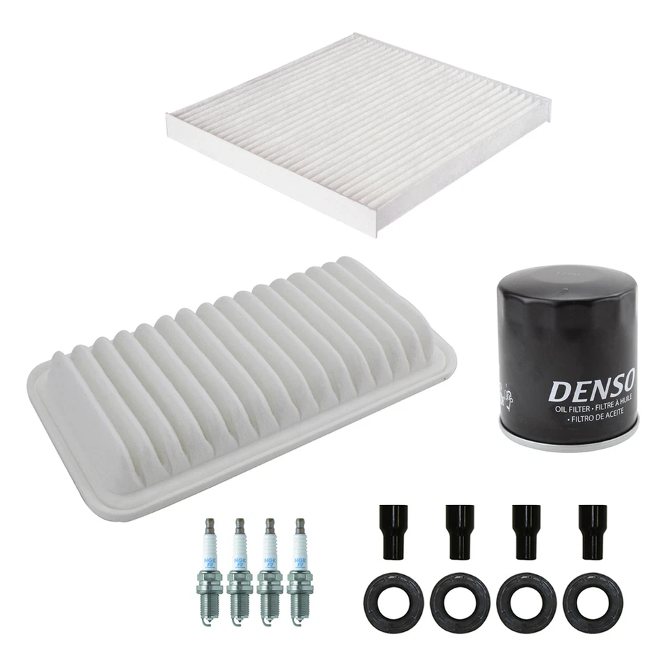 Kit de afinación Denso NGK 4 bujías y botas Kit para Pontiac Vibe Base 1,8 L L4 Foto 2 de 2