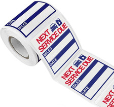 300 Pcs 2" x 2" Oil Change Reminder Stickers, Removable Vinyl Windshield Labels