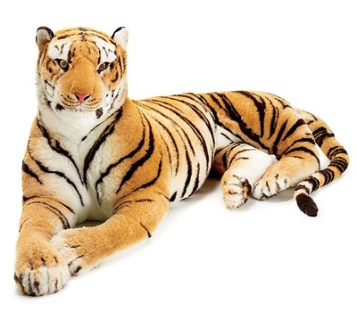 Giant Lying Tiger Plush 25'' H x 58'' L Soft, Cuddly, Realistic and Stuffed Animal