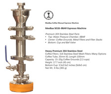 MeeBaa S01B-9BAR Manual Espresso Machine, 9 Bar Hand Press + B1 Filter Set