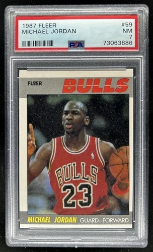 1987-88 Fleer Michael Jordan #59 Bulls PSA 7