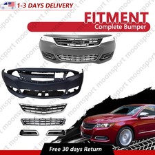 Complete Front Bumper Assembly Grille Kit Fit...