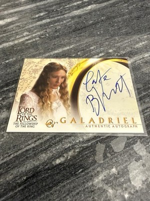 Topps Lord of the Rings Galadriel Cate Blanchett Authentic Autograph Card