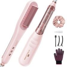 Wavytalk Pro Steam Hair Straightener Brush, Steamline 3-in-1 Large, Pink