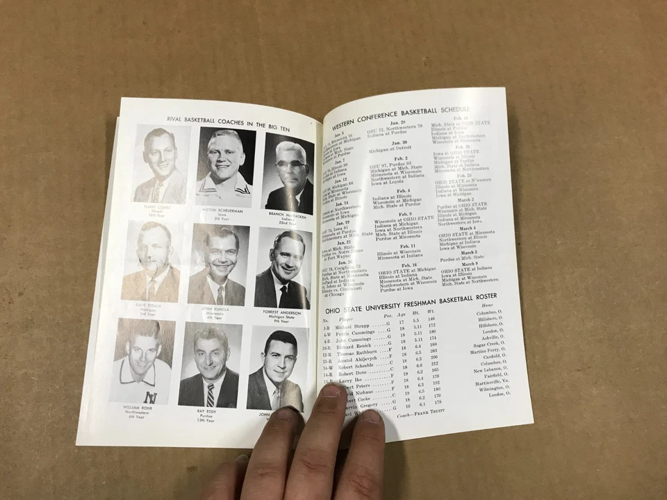 Vintage Basketball Program - Ohio State Vs. Michigan State - February 18, 1963 - Image 4 of 4