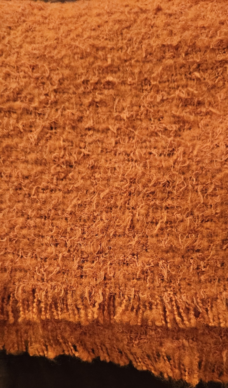 C & D Fashion Design soft 100% Acrylic Burnt Orange Color Scarf NWT...