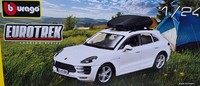 Porsche Macan Mit Dachbox Modelauto Ca.19Cm *Neu* MaßStab 1:24 Weiss