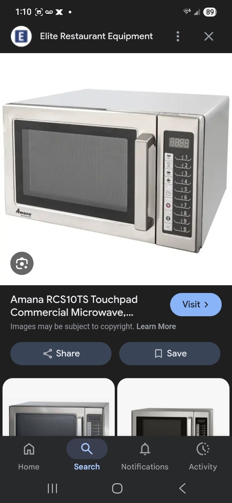 Amana Commercial Microwave 