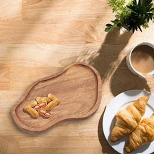 Acacia Wood Serving Tray Charcuterie Board Appetizer Plate for Vegetable Bread