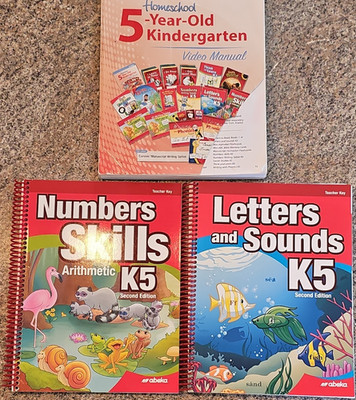 Abeka K5 Kindergarten Textbook Set Numbers Skills Letters Sounds God's World