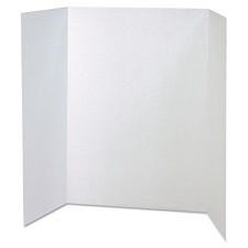 Pacon Spotlight Corrugated Presentation Display Boards, 48 x 36, White, 4/Carto